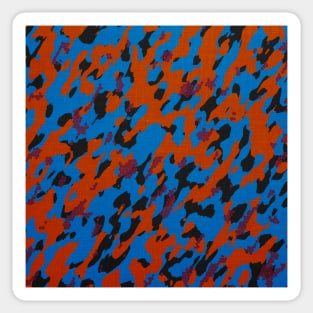 Camouflage - Blue and Brown Sticker